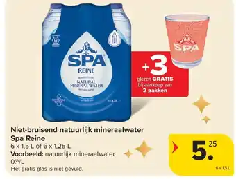 Carrefour Niet-bruisend natuurlijk mineraalwater Spa Reine aanbieding