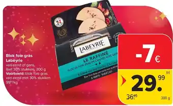 Carrefour Blok foie gras Labeyrie aanbieding