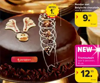 Carrefour Market Rendier met belgische chocolade aanbieding