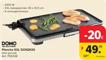 Carrefour Market Domo elektro plancha XXL DO9263G aanbieding