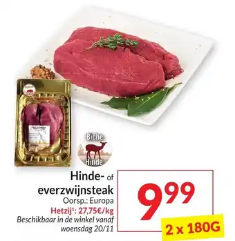Intermarché Hinde of everzwijnsteak aanbieding