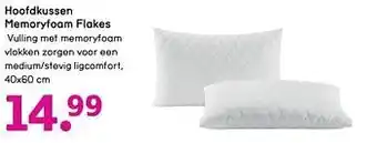 Leen Bakker Hoofdkussen memoryfoam flakes 40x60 cm aanbieding