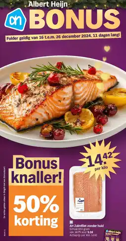 Albert Heijn AH Zalmfilet zonder huid aanbieding