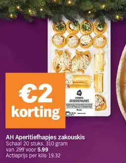 Albert Heijn AH Aperitiefhapjes zakouskis aanbieding