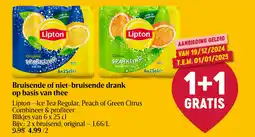 Delhaize Bruisende of niet-bruisende drank op basis van thee aanbieding