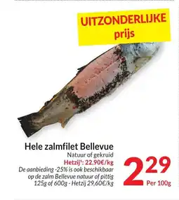 Intermarché Hele zalmfilet Bellevue aanbieding