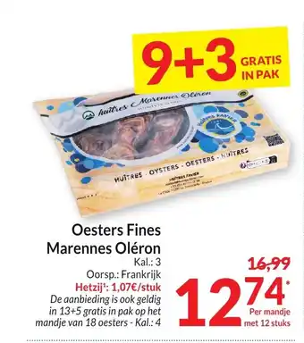 Intermarché Oesters Fines Marennes Oléron aanbieding