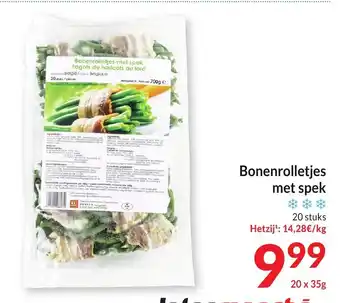 Intermarché Bonenrolletjes met spek aanbieding