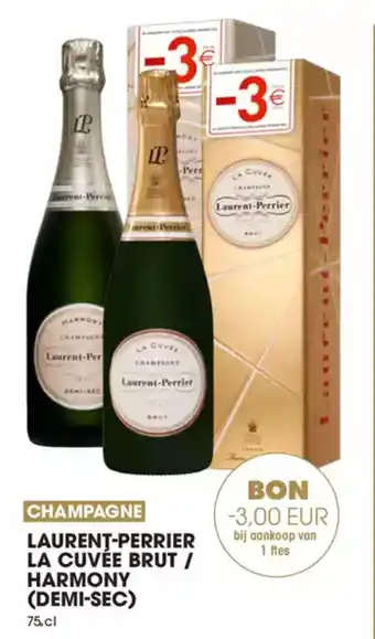 Prik en Tik Laurenţ-Perrier La Cuvée Brut / Harmony aanbieding