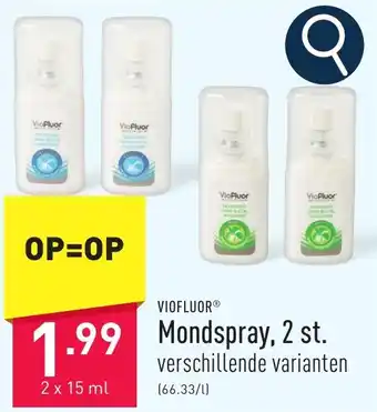 ALDI Viofluor mondspray aanbieding