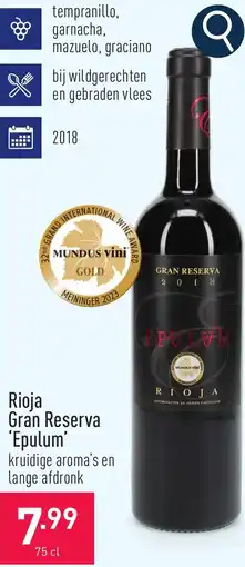 ALDI Rioja Gran Reserva Epulum aanbieding