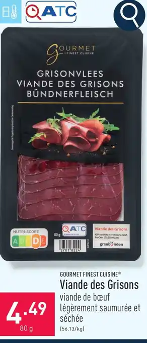 ALDI Gourmet finest cuisine viande des grisons aanbieding