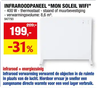 Hubo Infraroodpaneel Mon Soleil Wifi aanbieding