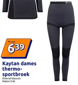 Action Kaytan dames thermo sportbroek aanbieding