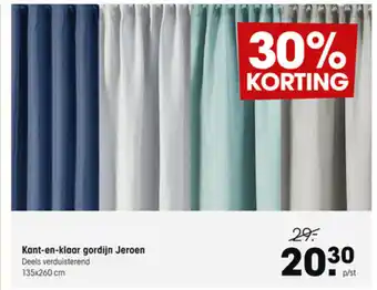 Kwantum Kant-en-Klaar Gordijn Jeroen 135*260 cm aanbieding