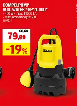 Hubo Dompelpomp vuil water SP11.000 aanbieding