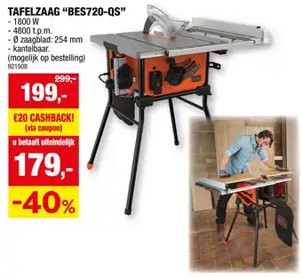 Hubo Tafelzaag BES720-QS aanbieding