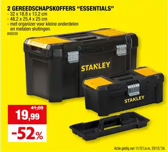 Hubo 2 Gereedschapskoffers Essentials aanbieding