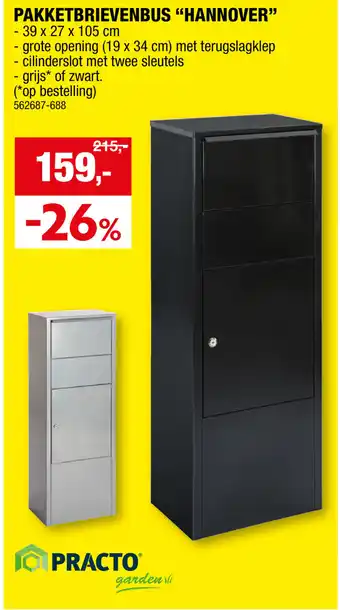 Hubo Pakketbrievenbus Hannover aanbieding