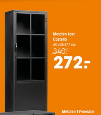 Kwantum Metalen kast Castello aanbieding