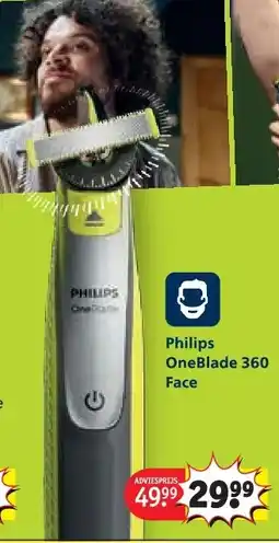 Kruidvat Philips OneBlade 360 Face aanbieding