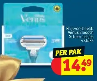 Kruidvat Venus Smooth Scheermesjes 4 stuks aanbieding