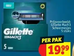 Kruidvat Gillette Mach3 Scheermesjes 5 stuks aanbieding