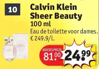 Kruidvat Calvin Klein Sheer Beauty aanbieding