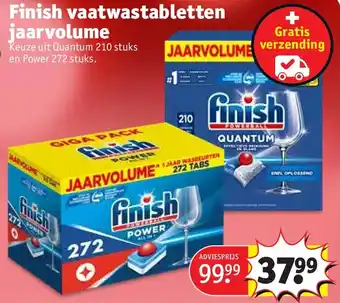 Kruidvat Finish vaatwastabletten jaarvolume aanbieding