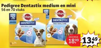 Kruidvat Pedigree Dentastix medium en mini aanbieding