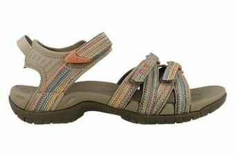 Berca Shoes Teva Sandaal Plat Dames Comfort Tirra - Taupe aanbieding