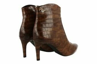 Berca Shoes S. Oliver Enkellaars Dames Trend Dierenprint - Cognac aanbieding