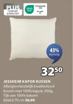 Jysk Jessheim kapok kussen aanbieding
