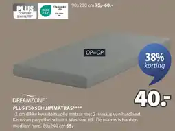 Jysk Dreamzone Plus f30 schuimmatras aanbieding