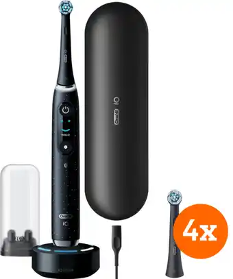 Coolblue Oral-B iO 10 Black + iO Ultimate Clean opzetborstels (4 stuks) aanbieding