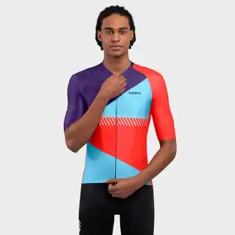 Decathlon Heren Wielrennen wielershirt korte mouw M2 Flèche SIROKO Vuurrood aanbieding