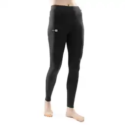 Decathlon Dames Wintersport thermobroek van wol Ultimate Musk Zwart aanbieding