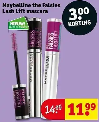 Kruidvat Maybelline the falsies lash lift mascara aanbieding