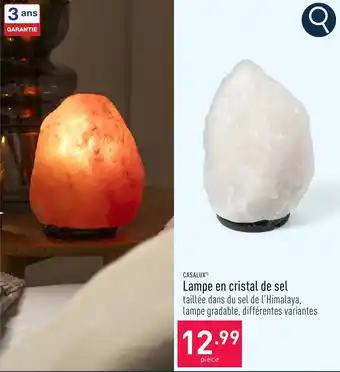 ALDI Casalux Lampe en Cristal de Sel aanbieding