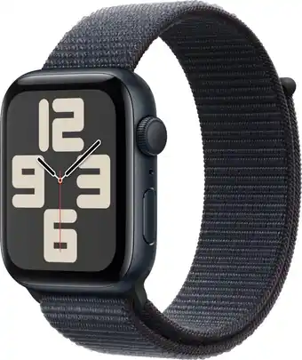 Coolblue Apple Watch SE 2024 44 mm Minuit Boucle Sport aanbieding