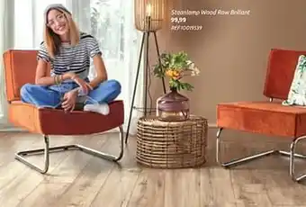 Brico Staanlamp wood row brillant aanbieding
