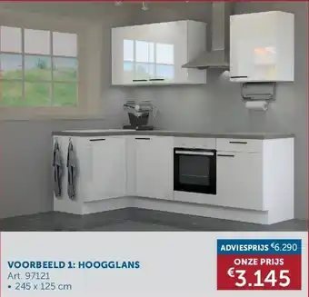 Zelfbouwmarkt VOORBEELD 1: HOOGGLANS aanbieding