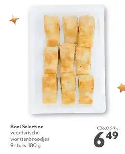 OKay Boni Selection vegetarische worstenbroodjes 9 stuks 180 g aanbieding