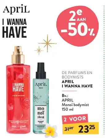 Di APRIL Monoï bodymist 150 ml aanbieding