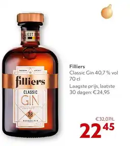 OKay Filliers Classic Gin 40,7 % vol 70 cl aanbieding