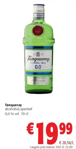 Colruyt Tanqueray alcoholvrij aperitief 0,0 % vol 70 cl aanbieding