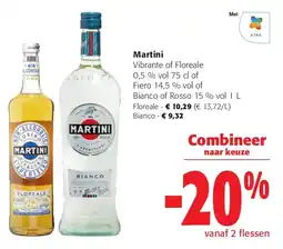 Colruyt Martini Vibrante of Floreale 0,5 % vol 75 cl aanbieding