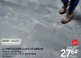 Brico Vinylvloer click 55 urban aanbieding