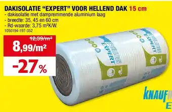 Hubo DAKISOLATIE “EXPERT” VOOR HELLEND DAK 15 cm aanbieding