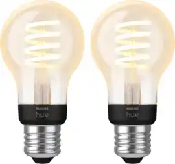 Coolblue Philips Hue Ampoule à Filament White Ambiance Standard E27 Lot de 2 aanbieding